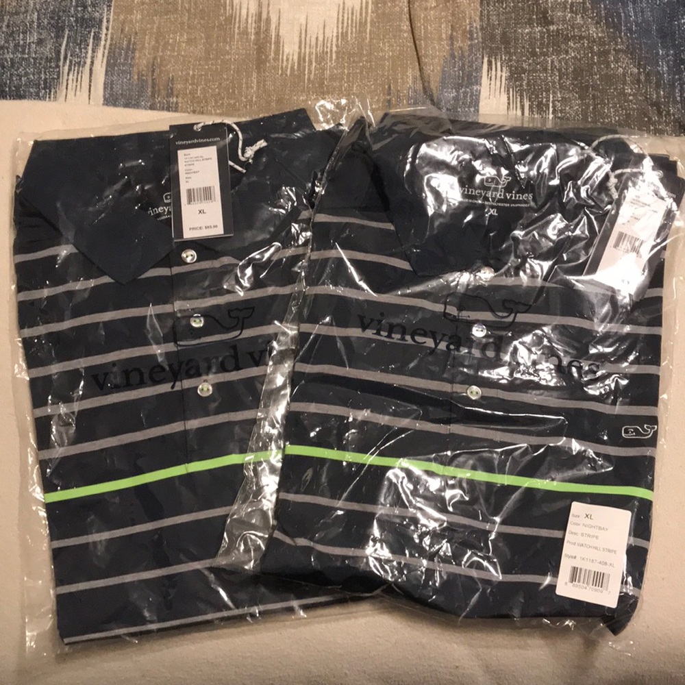 Vineyard Vines striped short-sleeve polo